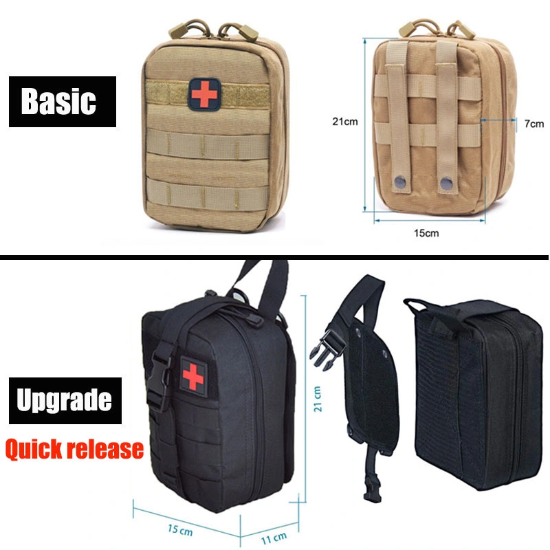 1000d Emergency Molle Pouch Rip-Away Tactical Medical First Aid Kit for Outdoor Traveling Survival