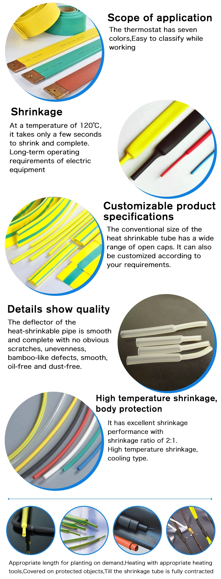 Outdoor Heat Shrinkable Termination Cable Accessories Cable Joint