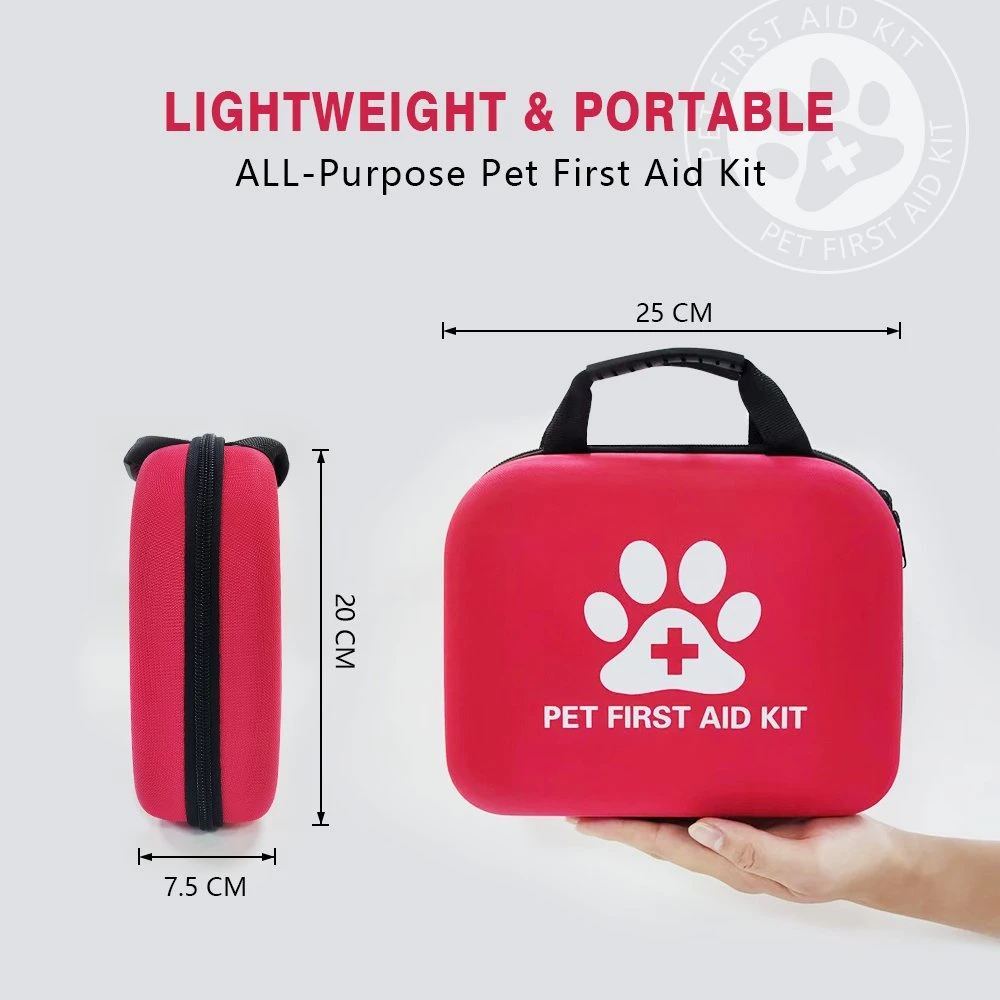 Portable EVA Waterproof Emergency Dog Cat Pet First Aid Bag Kit for Outdoor Travel Camping with Medical Supplies Wholesale