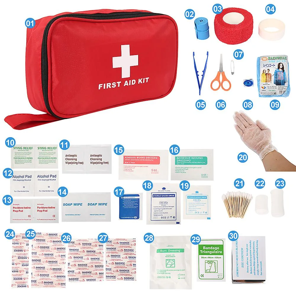 DIN 13164 Travel Car Use First Aid Kit Emergency Vehicle Medical Bag FDA